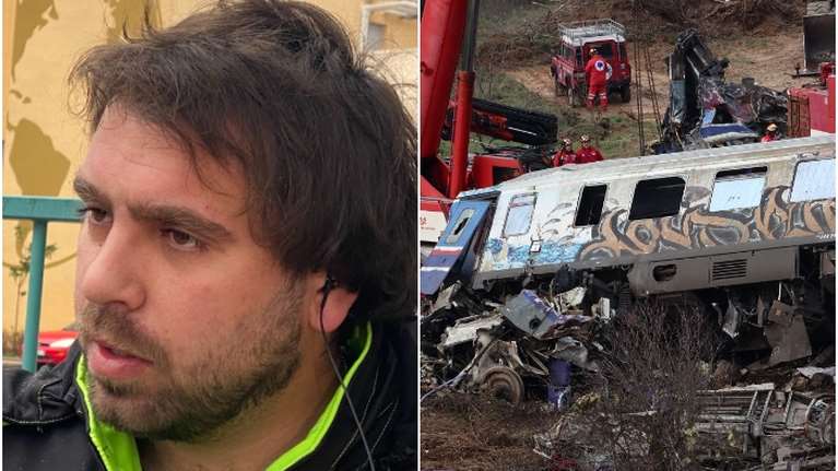 Τέμπη: &quot;Νόμιζα ότι θα καούμε ζωντανοί - Δεν ξέραμε πού θα σταματήσει το βαγόνι&quot;, λέει επιζών της τραγωδίας