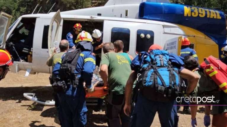 Στην Ισπανία μεταφέρθηκε ο 45χρονος τουρίστας που ακρωτηριάστηκε στο Φαράγγι της Σαμαριάς