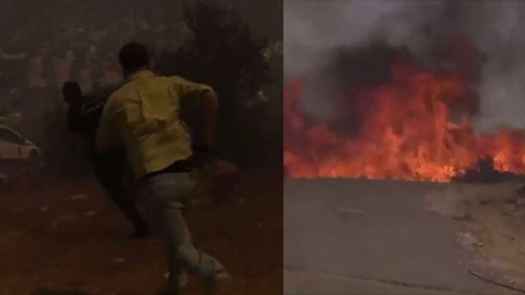 Φωτιά στη Βοιωτία: Συνεργείο του Open κινδύνεψε να εγκλωβιστεί στις φλόγες- &quot;Έρχεται, έρχεται Βασίλη φεύγουμε...&quot; [Βίντεο]