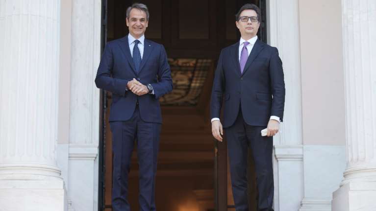 Μητσοτάκης: Συνεπή εφαρμογή της Συμφωνίας των Πρεσπών για ένταξη στην ΕΕ - Πενταρόφσκι: Η Ελλάδα ένθερμος υποστηρικτής μας