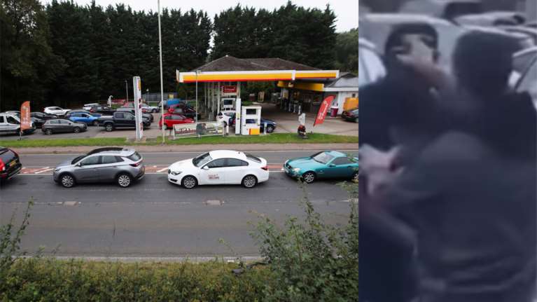 Βρετανία: Εικόνες &quot;τρέλας&quot; με ουρές και άγριο ξύλο στα πρατήρια για βενζίνη - Γεμίζουν ακόμη και...κουβάδες [Βίντεο]
