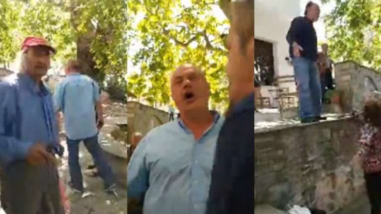 Εξαγριωμένοι κάτοικοι κατά Μπέου στις Σταγιάτες Πηλίου:Τους αποκάλεσε κοπρίτες, του φώναζαν να &quot;πάρει δρόμο&quot;