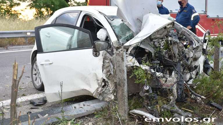 Τραγικό τροχαίο με έναν νεκρό στην Εγνατία Οδό - Διαλύθηκε το αυτοκίνητο