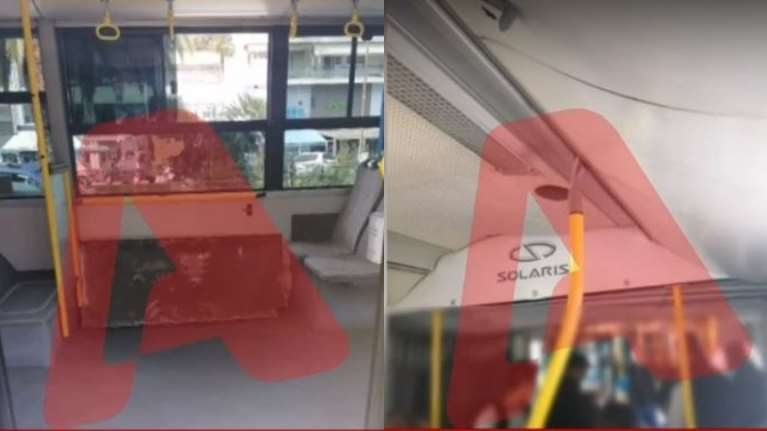 Απίστευτη σκηνή στο Φάληρο: Έπεσε η οροφή του λεωφορείου &quot;040&quot; - &quot;Ευτυχώς δεν είχε όρθιους&quot; [Βίντεο]