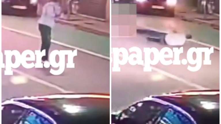 Βόλος: Νέο σοκαριστικό βίντεο, την στιγμή που η μηχανή παρασέρνει παππού και βρέφος - Πετάχτηκε και &quot;πάγωσε&quot; στη μέση του δρόμου