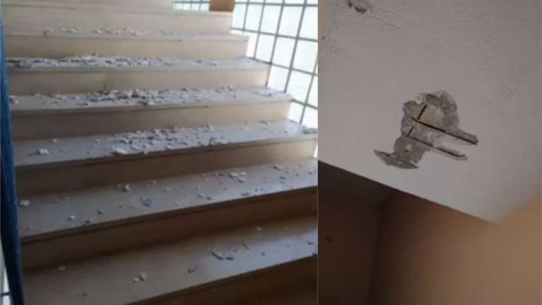 Έπεσαν σοβάδες και σε σχολείο της Καισαριανής - Εισαγγελική παρέμβαση για το περιστατικό [Βίντεο]