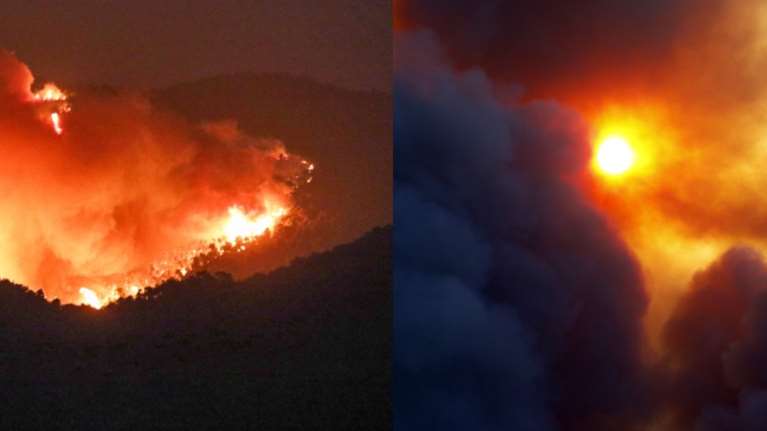 Αγωνία όλη τη νύχτα για τη φωτιά στην Πάρνηθα - Ελπίζουν να κοπάσουν οι άνεμοι [Βίντεο]