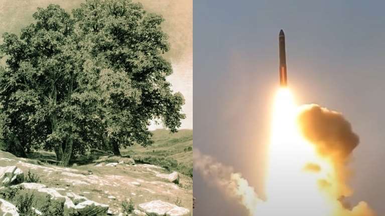 Η προκλητική ανάρτηση της ρωσικής πρεσβείας στην Αθήνα με την φουντουκιά - Ο συμβολισμός με τους νέους πυραύλους Oreshnik