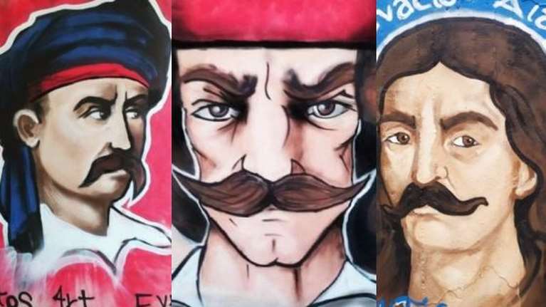 &quot;Εύρυτος&quot;: Αυτός είναι μυστηριώδης γκραφιτάς  που ζωγραφίζει τοίχους της Αθήνας με τους ήρωες του 1821 [Eικόνες]