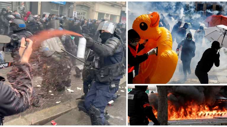 Αγριες συγκρούσεις, συλλήψεις και τραυματίες την Πρωτομαγιά στη Γαλλία