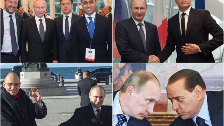 Ιταλία: Ο Πούτιν βάζει &quot;φωτιά&quot; στην προεκλογική καμπάνια αναρτώντας φωτογραφίες του με πολιτικούς - &quot;Τόσες αναμνήσεις&quot;