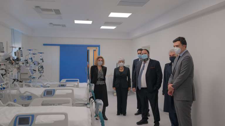 Κορονοϊός - Βασίλης Κικίλιας: Εγκαινίασε 12 νέες κλίνες ΜΕΘ στο Νοσοκομείο Νίκαιας [Εικόνες]