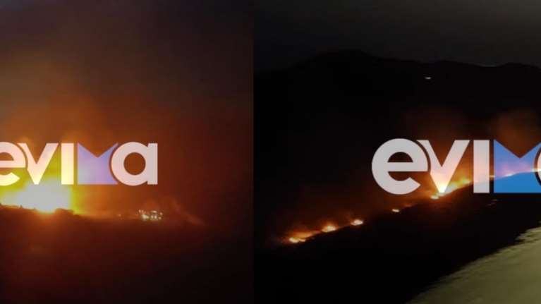 Νύχτα αγωνίας στην Κάρυστο: Καίγεται το Κάβο Ντόρο – Οι φλόγες περικύκλωσαν όλη την Αμυγδαλιά [Βίντεο]