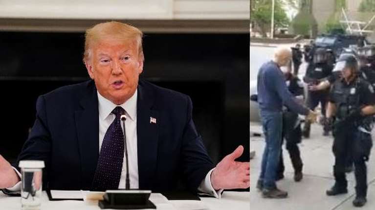Απίστευτος Τραμπ: Ο ηλικιωμένος που σπρώχτηκε από αστυνομικούς μπορεί να είναι ANTIFA προβοκάτορας!
