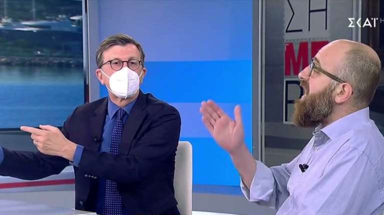 Xαμός στον ΣΚΑΪ: Αγριος καβγάς Πορτοσάλτε με Σβέρκο για τον Κάρολο - &quot;Αριστερέ φασίστα&quot; [Βίντεο]