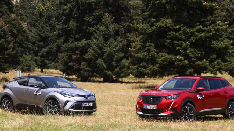 Συγκρίνουμε τα Peugeot 2008 1.5 Blue HDi 130 EAT8 και Toyota C-HR 1.8 Hybrid e-CVT