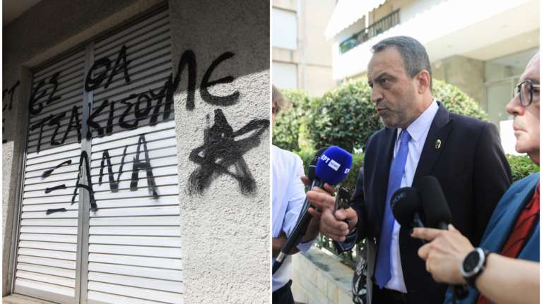 Επίθεση με μπογιές στο γραφείο των Σπαρτιατών: &quot;Στεκόμαστε όρθιοι και αγέρωχοι&quot;, λέει ο αρχηγός τους [εικόνες]
