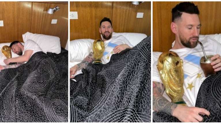 Τρελαμένος ο Μέσι: Κοιμήθηκε αγκαλιά με το τρόπαιο του Μουντιάλ - Τα τρία &quot;κλικ&quot; που έγιναν viral