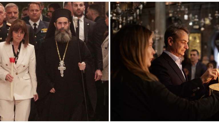 Ανάσταση: Στην Αθήνα η Σακελλαροπούλου, στην Τήνο ο Μητσοτάκης - Πού γιόρτασαν οι πολιτικοί αρχηγοί