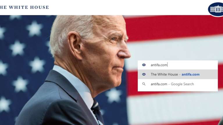 Απίστευτο: Η διεύθυνση &quot;antifa.com&quot; οδηγεί στο site του Λευκού Οίκου