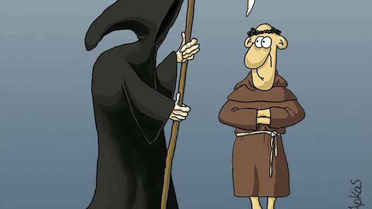 "Καλημέρα" με τον χάρο από τον Αρκά: "Μετά το φαΐ παίρνω πάντα ένα καπουτσίνο"