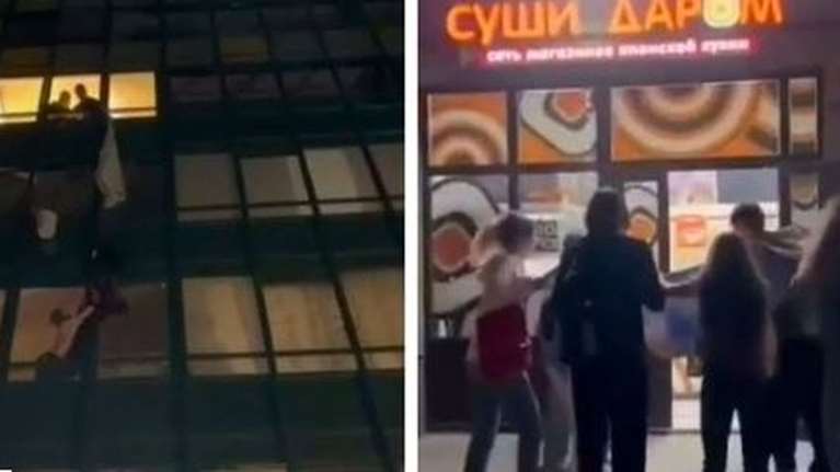 Γατούλα βρέθηκε να κρέμεται στην πρόσοψη ψηλού κτιρίου - Πώς περαστικοί και ένοικοι έστησαν επιχείρηση διάσωσής της