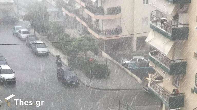 Καταιγίδα από χαλάζι σε Θεσσαλονίκη, Φλώρινα, και Λάρισα - Πτώσεις δέντρων και δρόμοι ποτάμια