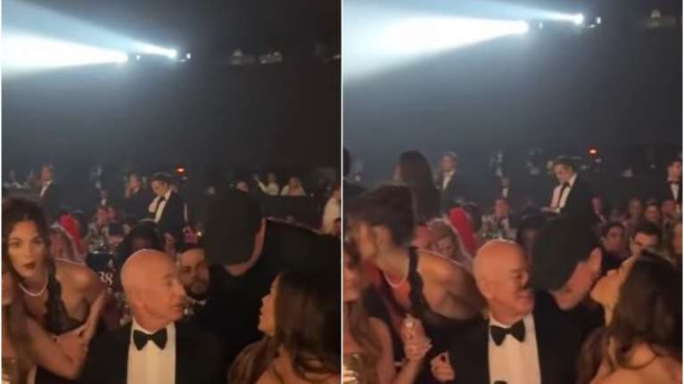 Αμήχανος ο Τζεφ Μπέζος: Η στιγμή που η αρραβωνιαστικιά του φιλάει τον Λεονάρντο Ντι Κάπριο σε γκαλά [βίντεο]