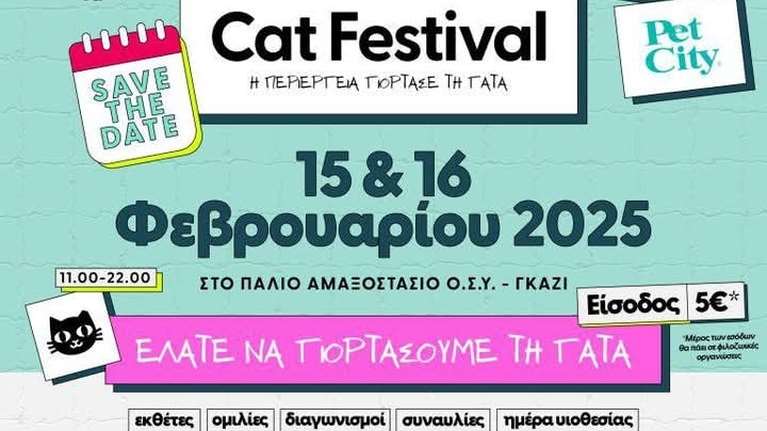Γατογονείς και λάτρεις της γάτας, ετοιμαστείτε: Το Cat Festival έρχεται στις 15 και 16 Φεβρουαρίου