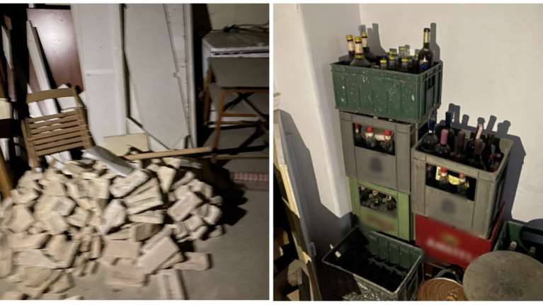 Έφοδος σε εγκαταλελειμμένο κτίριο στα Εξάρχεια, παραμονή του Πολυτεχνείου: 100 μπουκάλια, πέτρες και ξύλα...