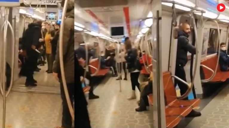 Κωνσταντινούπολη: Βίντεο σοκ - Άνδρας απειλεί με κουζινομάχαιρο γυναίκες σε συρμό του Μετρό [βίντεο]