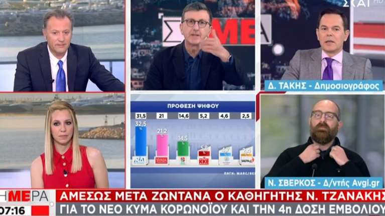 &quot;Αρπάχτηκαν&quot; σε ζωντανή σύνδεση Πορτοσάλτε και Σβέρκος για τις δημοσκοπήσεις - &quot;Έλα βρε καημένε τώρα&quot; [Βίντεο]