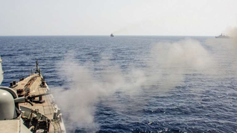 Εντυπωσιακή άσκηση του ΠΝ  στο Μυρτώο και Κρητικό πέλαγος με συνεργασία των ΗΠΑ [Εικόνες]