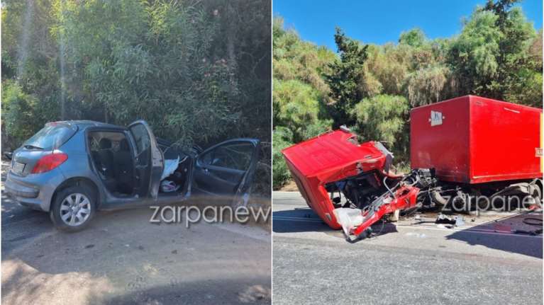 Τραγωδία στα Χανιά: Αυτοκίνητο συγκρούστηκε μετωπικά με φορτηγό - Νεκρή η οδηγός [Εικόνες]