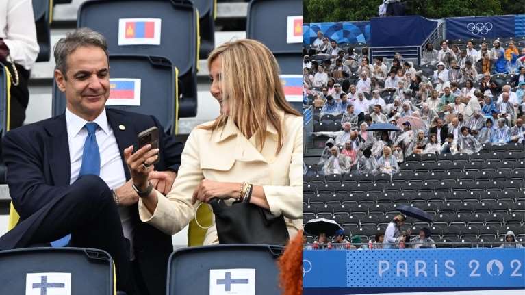 Ολυμπιακοί Αγώνες 2024: Βγήκαν τα αδιάβροχα στον Σηκουάνα - Χαμογελαστοί Μητσοτάκης-Μαρέβα στην Τελετή Έναρξης [εικόνες]