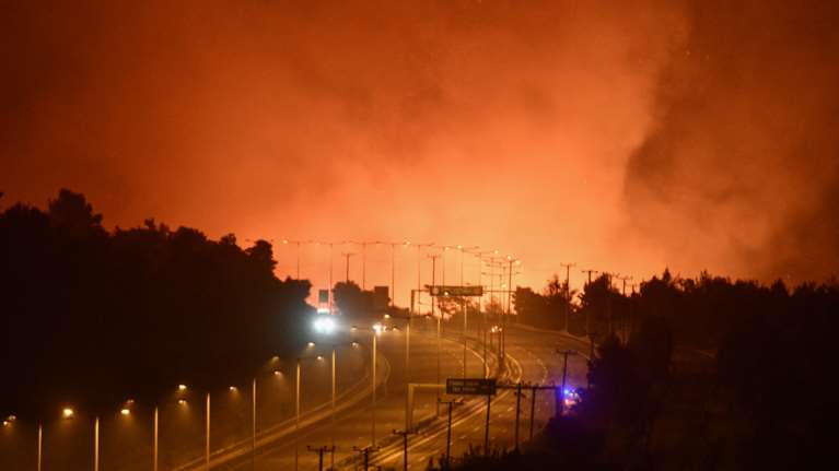 Φωτιές: Κλειστό τμήμα του αυτοκινητόδρομου Κορίνθου – Τρίπολης – Καλαμάτας