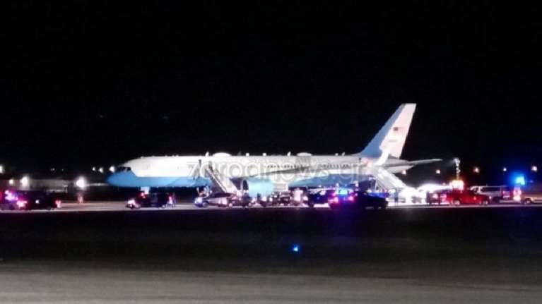 Εφτασε στην Κρήτη ο Πομπέο: Η άφιξη του στη βάση της Σούδας στα Χανιά [Εικόνες-Video]