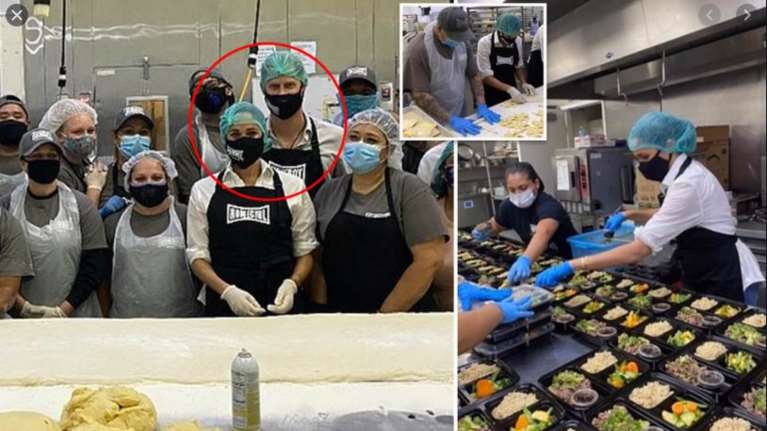 Πρίγκιπας Χάρι - Μέγκαν Μαρκλ: Ζύμωσαν ψωμί με μάσκες και γάντια - Η διαφορετική εμφάνιση του ζευγαριού [Εικόνες]