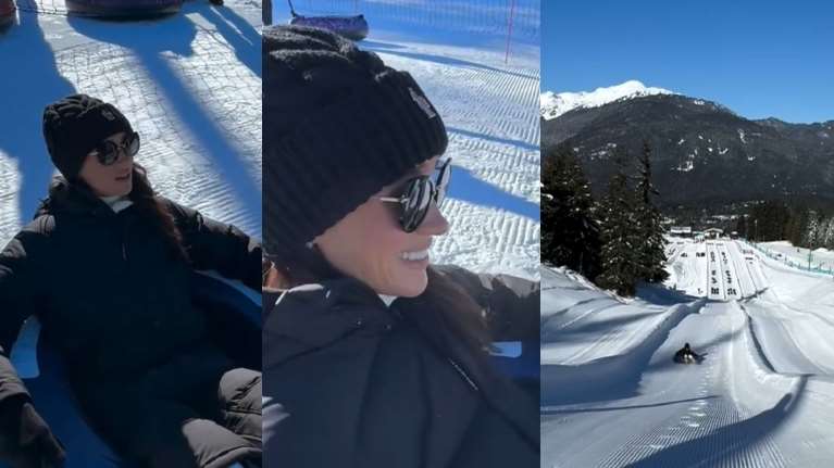 Σαν μικρά παιδιά - Παιχνίδια στα χιόνια για την Μέγκαν και τον Χάρι σε χιονοδρομικό στον Καναδά [βίντεο]