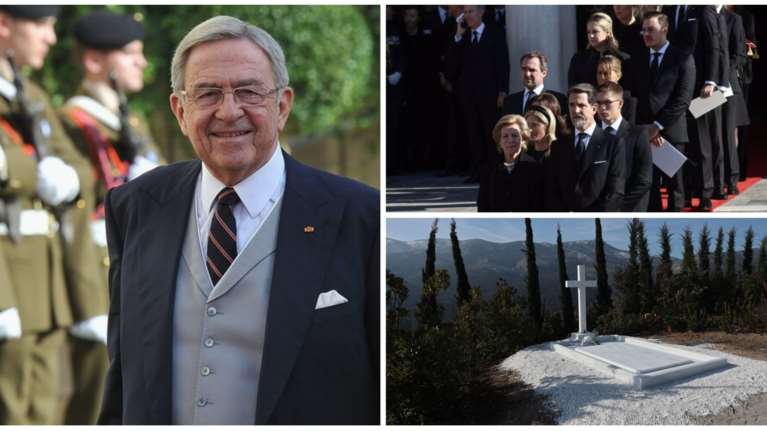 Τέως Βασιλιάς Κωνσταντίνος: Αυτός είναι ο τάφος του - Το μνημόσυνο με τους 250 καλεσμένους και το τρισάγιο στο Τατόι