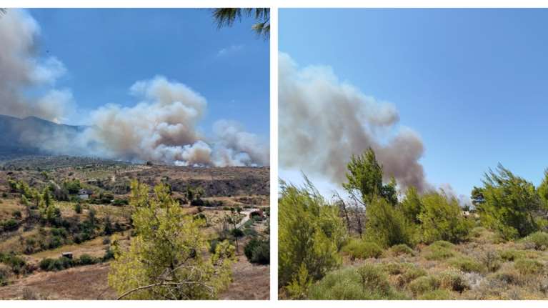Δύο μεγάλες φωτιές στην Αττική σε Μέγαρα και Βαρνάβα - Έχουν καεί σπίτια, λέει ο δήμαρχος για το Νέο Μάζι