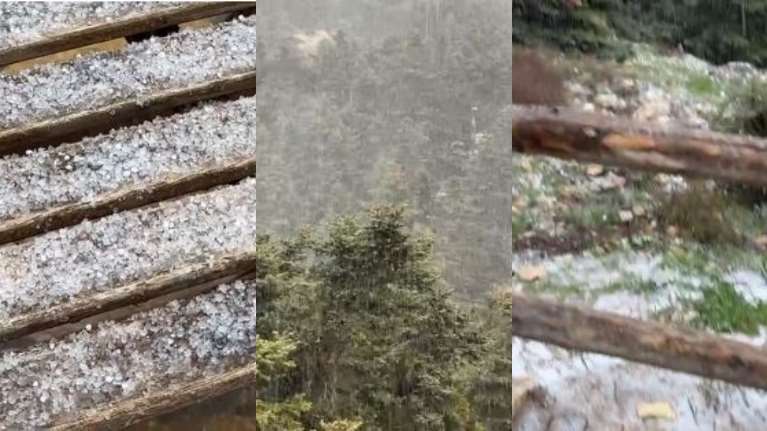 Κακοκαιρία εξπρές: Χιονοκαταιγίδα στην Πάρνηθα - Κεραυνοί πάνω στην κεραία του ΟΤΕ [Βίντεο]