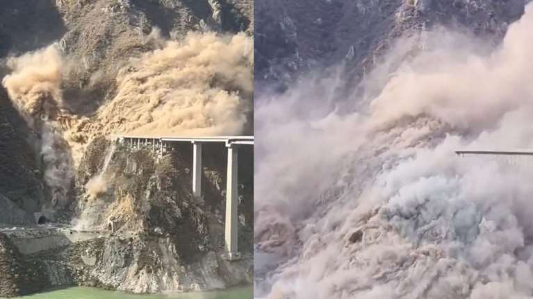 Συγκλονιστικό βίντεο: Η στιγμή που γκρεμίζεται γέφυρα στην Κίνα- Δόθηκε στην κυκλοφορία πριν λίγους μήνες