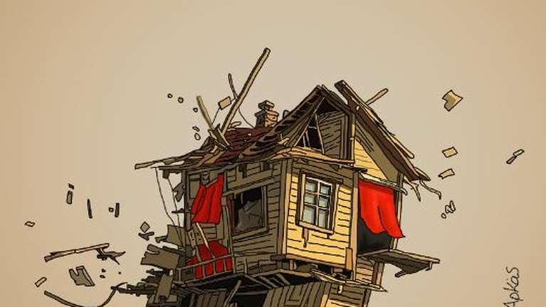 Αρκάς: Το αιχμηρό σκίτσο με το... άχρηστο κτήριο και την κατεδάφιση