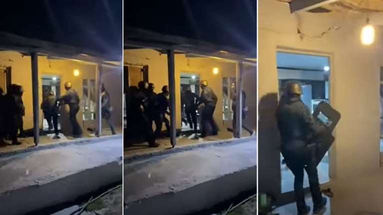 Ασπρόπυργος: Καρέ καρέ η έφοδος της Αστυνομίας στο λημέρι των διαρρηκτών - Έκοψαν και το... ταβάνι [βίντεο]