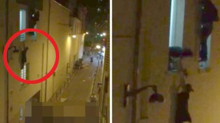 Κραυγή βοήθειας από την έγκυο στο παράθυρο του Bataclan