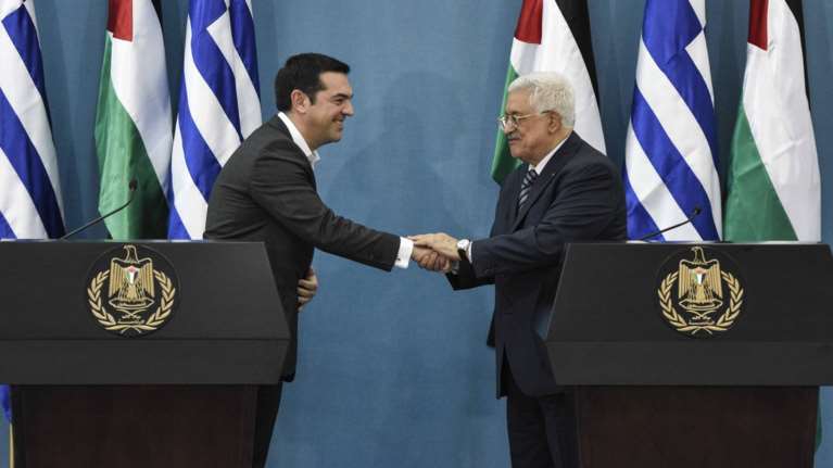 Τσίπρας σε Αμπάς: Παλαιστίνη στα σύνορα του 1967