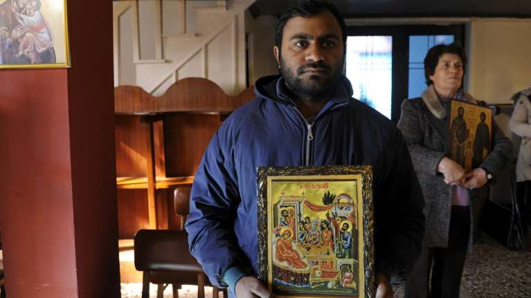 Πρόσφυγες γιόρτασαν την Κυριακή της Ορθοδοξίας στην Ειδομένη ΦΩΤΟ