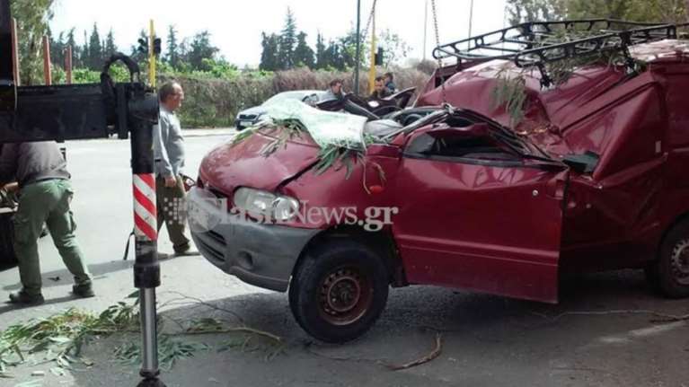 Τραγικός θάνατος στα Χανιά, δέντρο καταπλάκωσε οδηγό