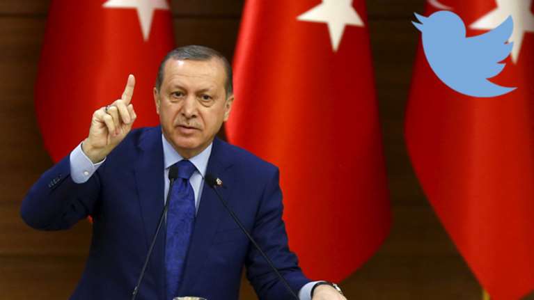 O Ερντογάν βλέπει δολοπλοκία του twitter εναντίον του